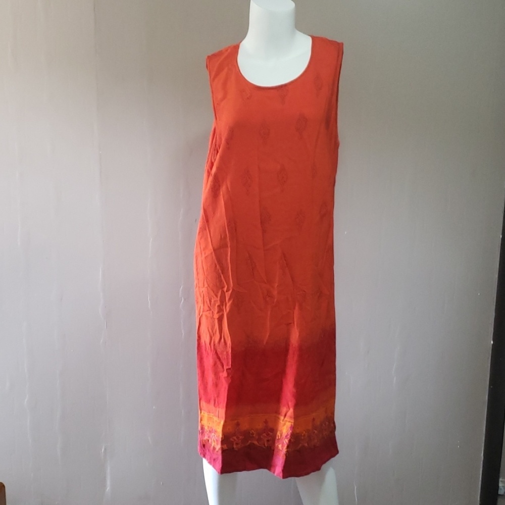Proudly Plus Dress Ladies Orange Sz 18